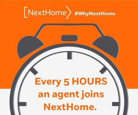 Every FIVE HOURS, another agent joins the NextHome franchise! 

WHY are so many Agents making the move to NextHome?