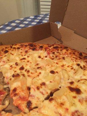 Very delicious pineapple cheese pizza !!!