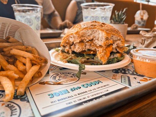 Veggie Sandwich & Fries