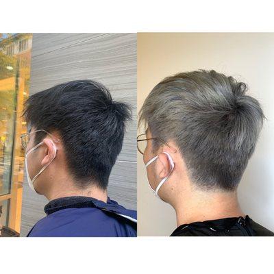 Before and after  Hair color done by: Juan Ma