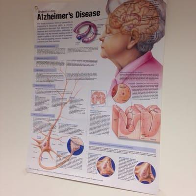 Alzheimer's poster in the waiting room.