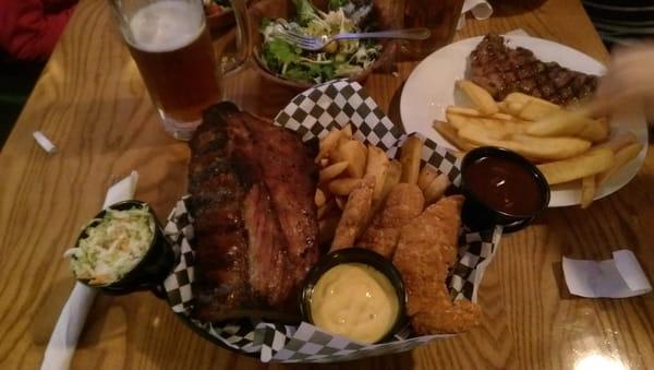 Rib and tenders basket - only $14.95. Really good.