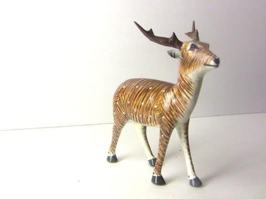 Handmade wooden deer