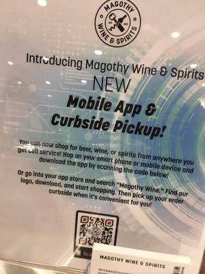 Download the app, which has wine enthusiast comments on select wines and spirits and curbside pick up!