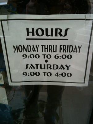 Operating Hours.