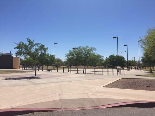 Public restrooms and sport fields.