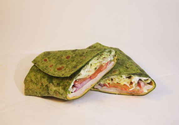 Grilled chiecken spinach wrap