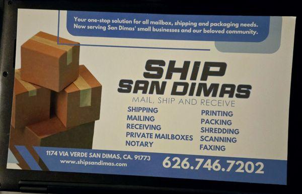 I received an announcement in the mail from Ship San Dimas