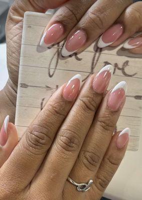 Almond Nails With French Tips