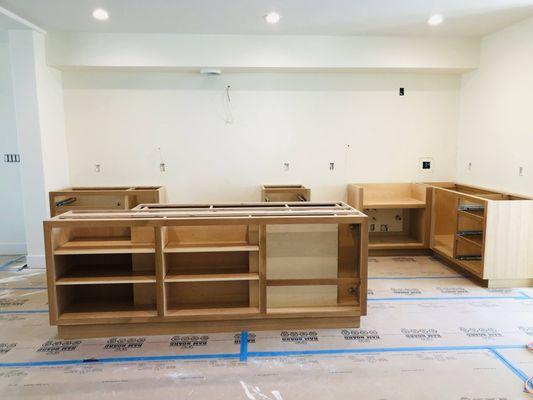 White oak kitchen (progress photo)