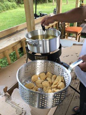 Walleye fish fry