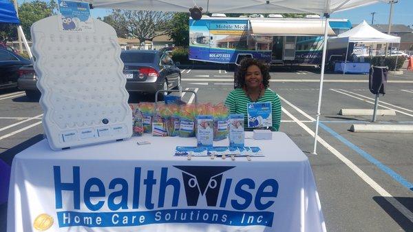 The Healthwise booth at the Oxnard Bethel Church Health Fair.