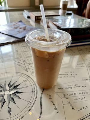 Iced oatmilk latte