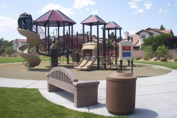 View of play structure at Suzie Cameron Community Park.