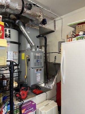 4 ton furnace replacement with added ac system with dual zone controls