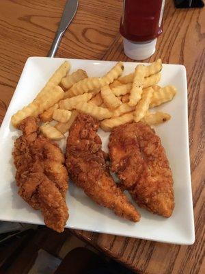 Chicken tenders side fries