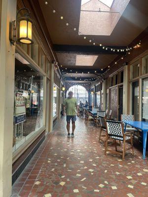 My husband in the super cool arcade