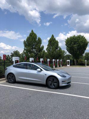 Athens Tesla supercharging station