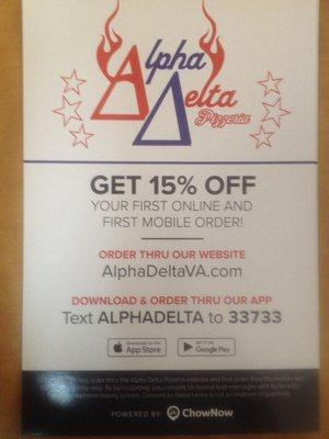 Now you can order online alphadeltava.com