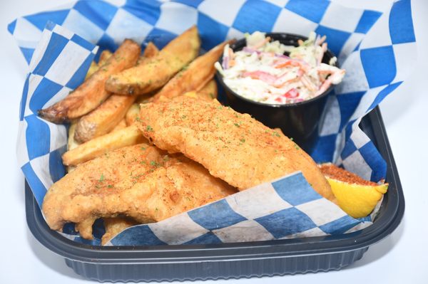 Fried Fish and Chips at Victoria's Kitchen