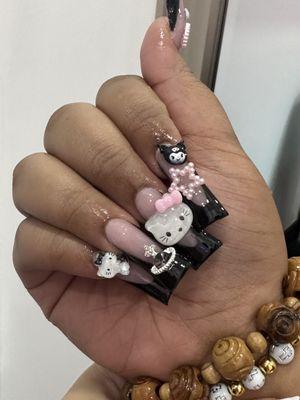 Long duck shaped nails