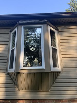 Windows replaced and capped with aluminum metal that we break out on the spot.