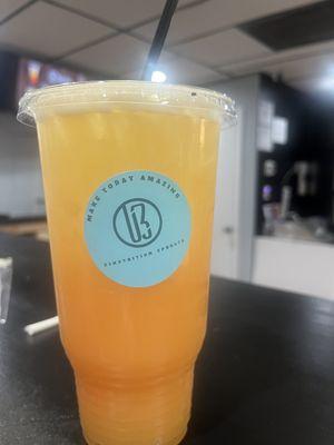 Peach mango juice