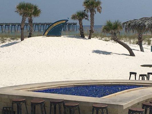 Love this shark fin landmark....and the view of the Gulf of Mexico and Pensacola Beach Pier!