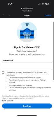 Walmart is demanding an email address for access to Wi-Fi. Yeah, this isn't creepy at all.