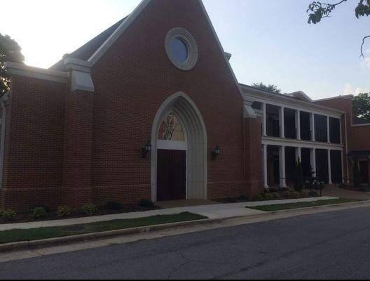 One of at least two of the church buildings.