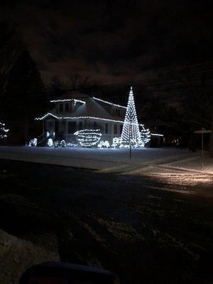 Christmas lights installation