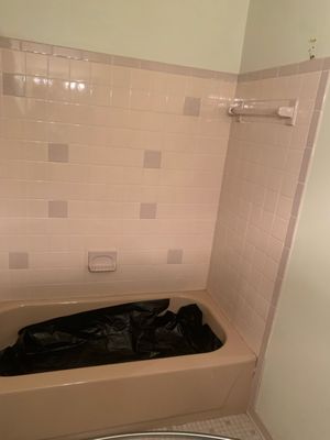 Before and after bath reno.