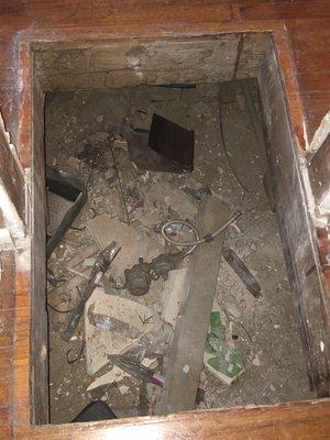 Where the floor furnace was.