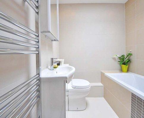 white tile installed in shower by Kitchen Remodel Vancouver