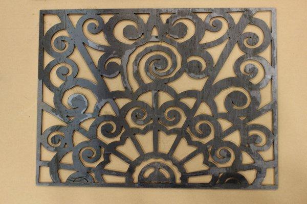 Waterjet machine replicated an antique vent cover