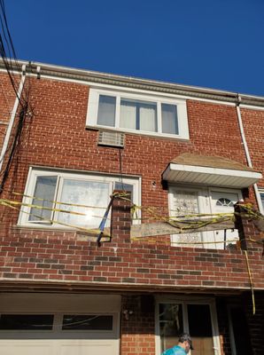 Brick Walls were Pointed and half completed terrace