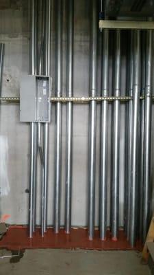 Service Risers in a commercial building