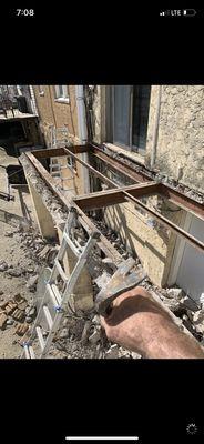 Partial demolition of a deck 2/5