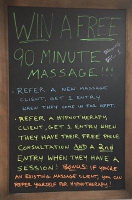 Win a FREE Massage