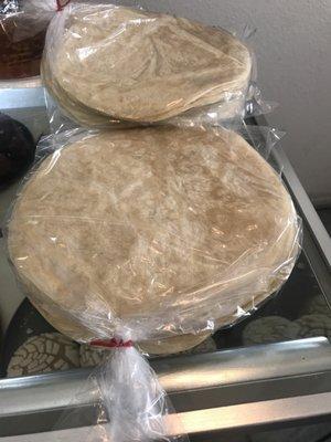 Tortillas $4.50 a dozen