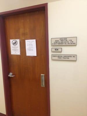 Door entrance to Dr. Ramos