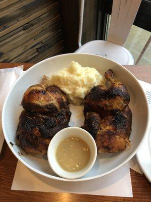 $20 rotisserie chicken, comes with mashed potatoes & gravy...