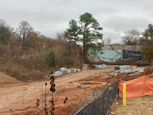 Side of the building along the Atlanta Beltline