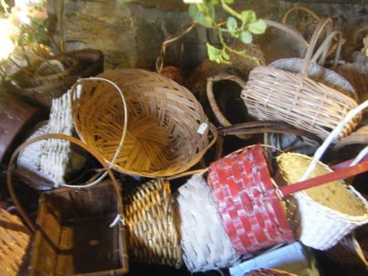 Piles of baskets everywhere