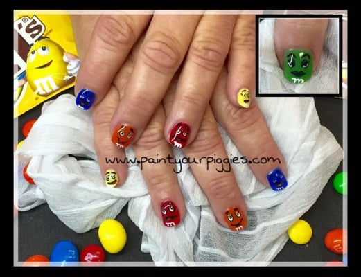 Hand painted nail art