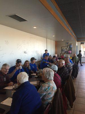 The gang!  EAA Chapter 808 eating some breakfast together...