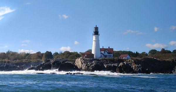 Fort Williams lighthouse from the boat