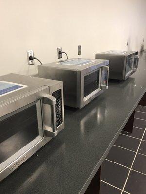 Microwaves on first floor