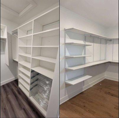 Custom closet shelving