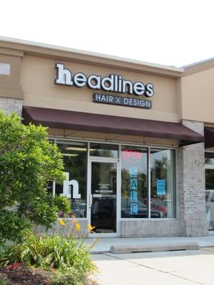 Headlines Hair & design.  Front lit channel letters.